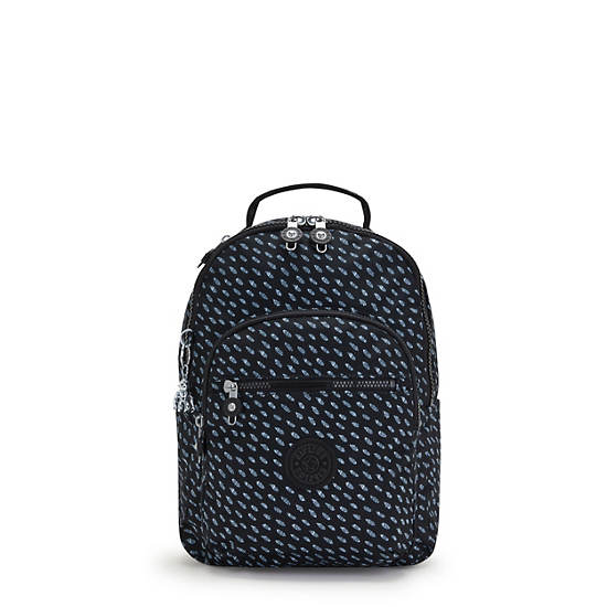 Kipling Seoul Small Printed Tablet Rygsække Sort | DK 1612BE